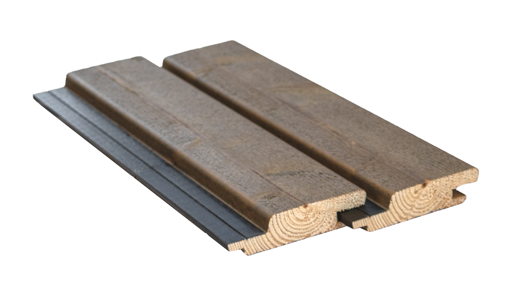 21x94 mm Fassadenprofil Blackstripe kanadische Lärche schwarze Feder N+F riffelgesägt quarzgrau