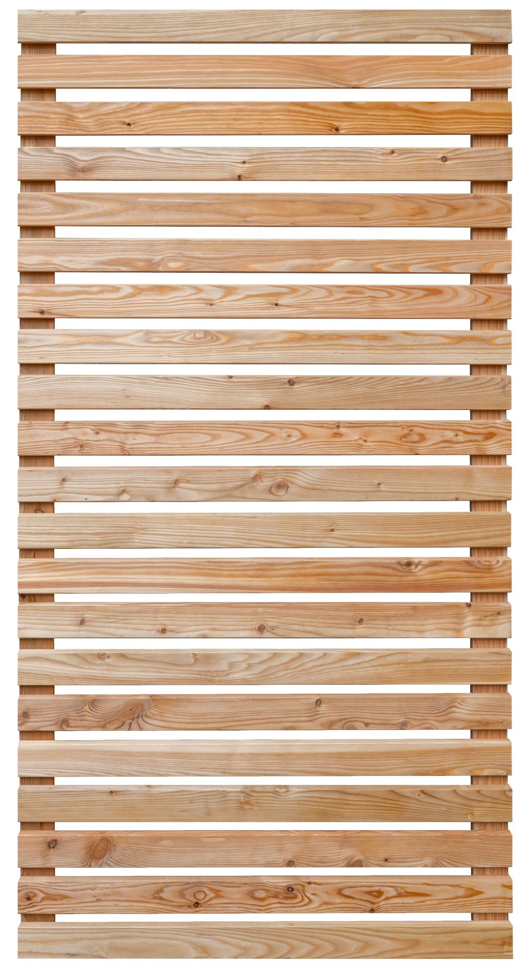 GartenLand Rhombus Holz Zaun Römö ca. 90x180cm Lärche natur mit 2 Riegeln