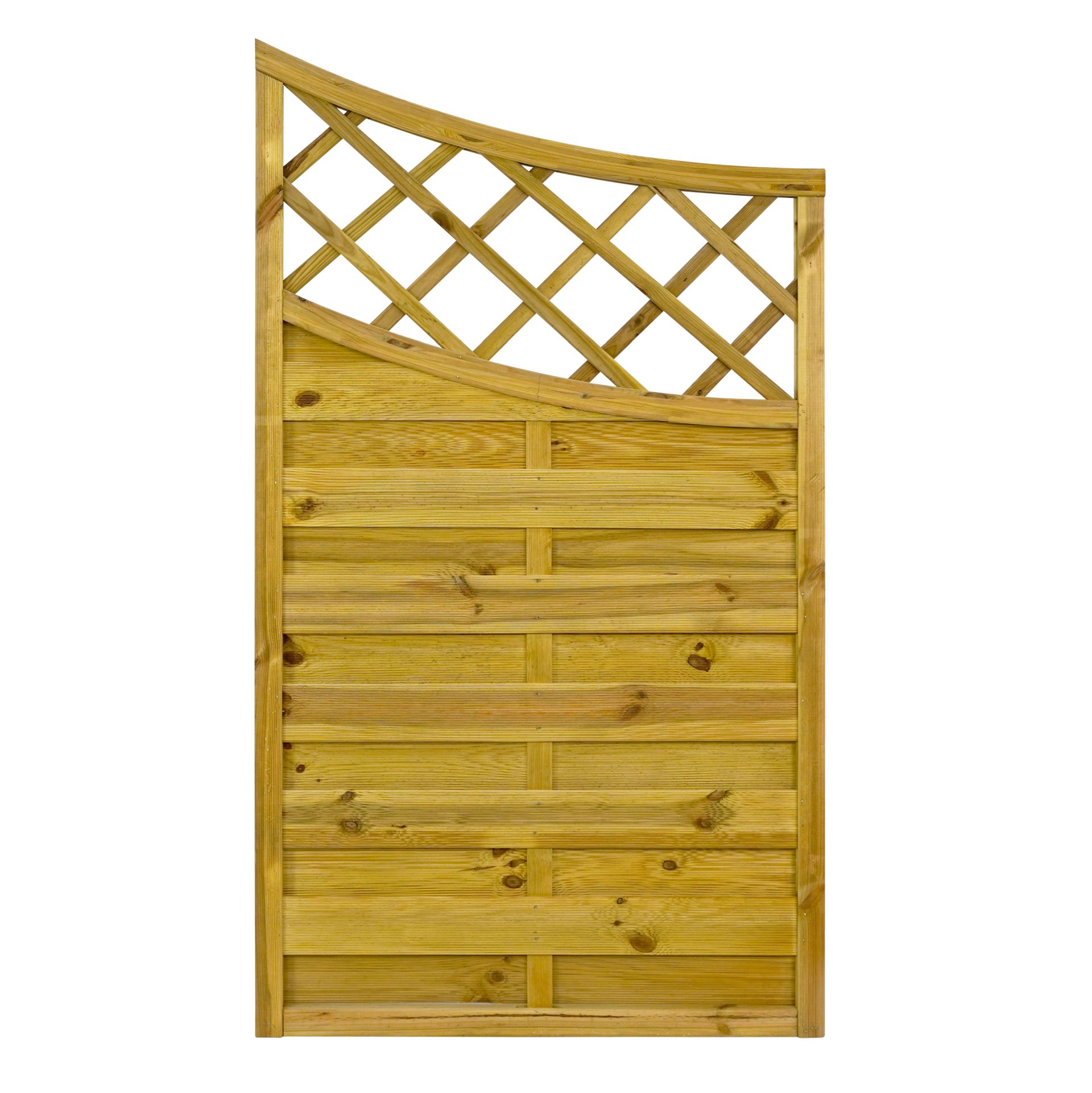 GartenLand Abschlusselement Vario gebogen ca. 90x160/140 cm mit Rankgitter Kiefer – Kesseldruckimprägniert