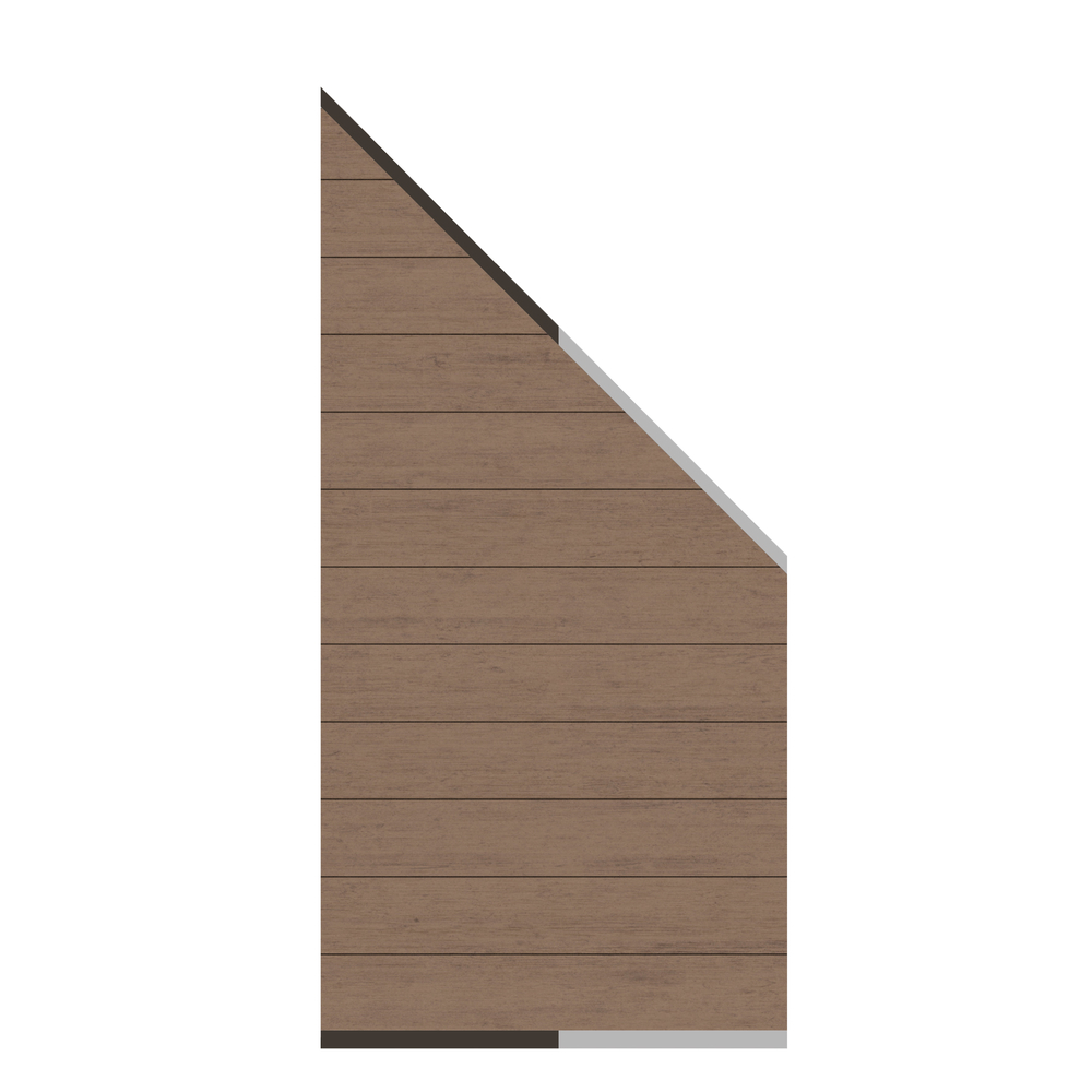 Brügmann TraumGarten WPC Sichtschutz Zaun 91 x 184/94cm - Mandel/Anthrazit