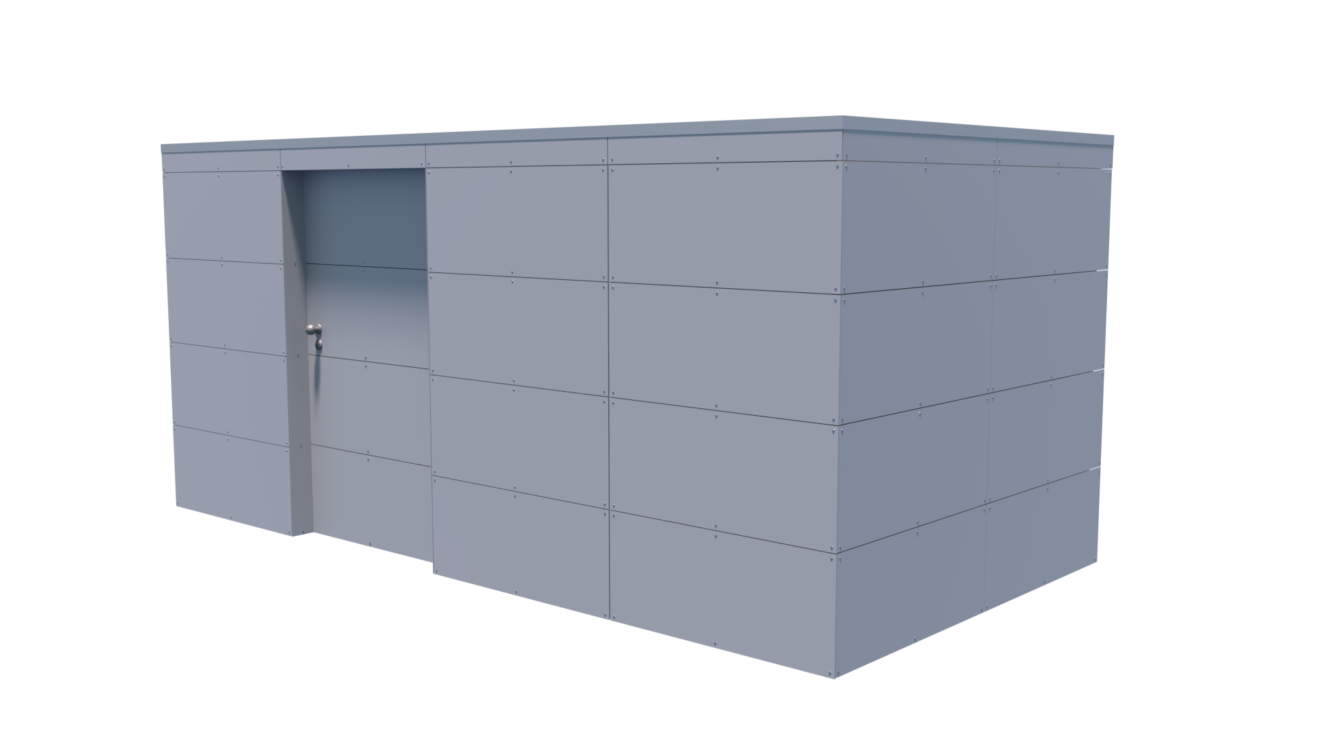 HPL Design Gartenhaus 240x120cm RAL 7040