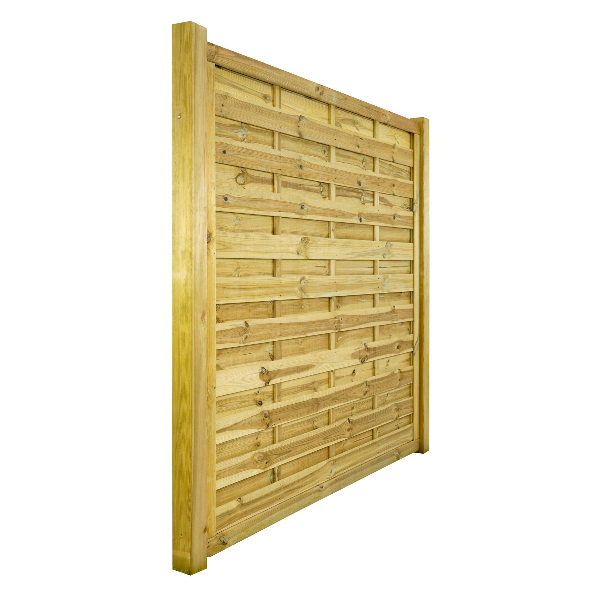 GartenLand Sichtschutzzaun Vario Massiv „Extra Stabil“ ca. 180x180 cm Kiefernholz – Kesseldruckimprägniert