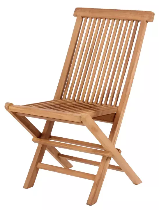 DekoVries Klappsessel Teak ohne Armlehne
